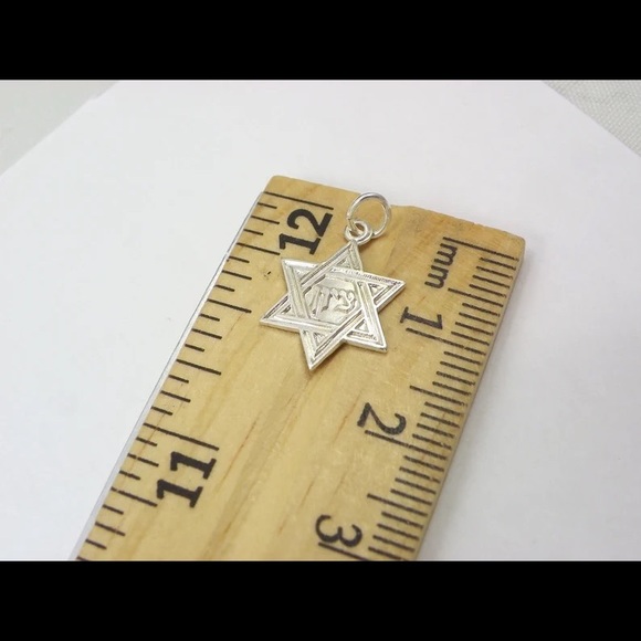 Sterling silver Star of David charm, NO chain including. - Picture 2 of 6